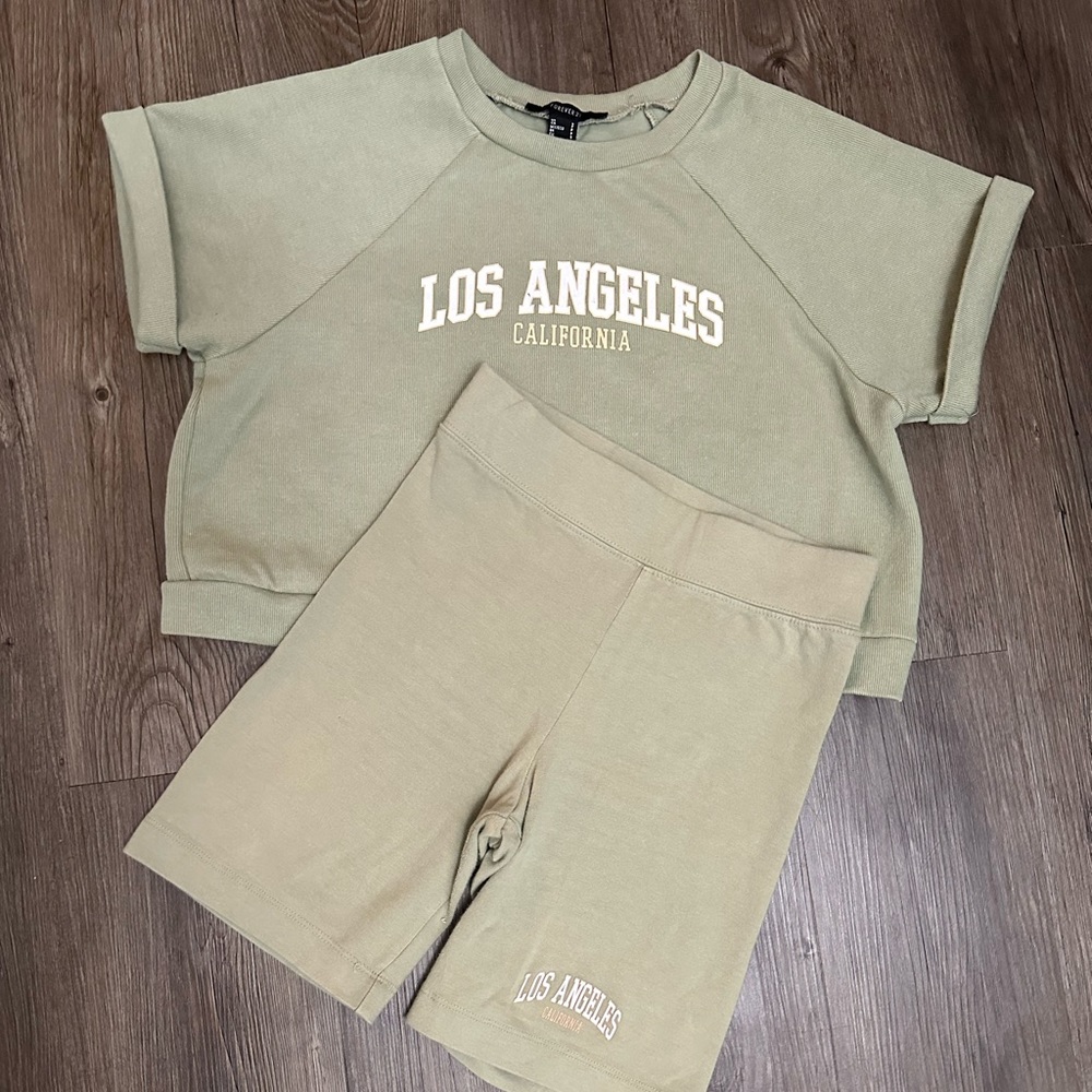 Matching Set, crop top and biker Shorts